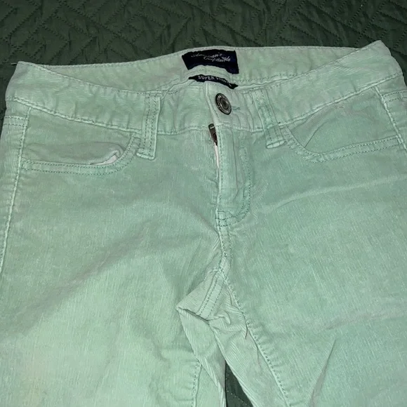 American eagle size 0 light green corduroy jegging - Picture 1 of 5